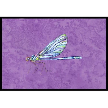 Carolines Treasures Carolines Treasures 8865MAT Dragonfly on Purple Indoor Or Outdoor Doormat - 18 x 27 in. 8865MAT